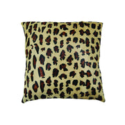 18'' X 18" X 5'' Striking Leopard Torino Kobe Cowhide Pillow