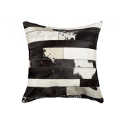 18'' X 18'' X 5'' Madrid White Torino Kobe Cowhide Pillow