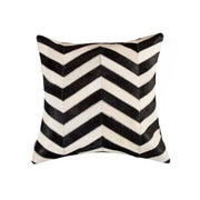 18'' X 18" X 5'' Lovely Black & Natural Kobe Cowhide Pillow