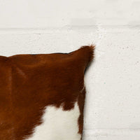 12" x 20" x 5" Brown And White Cowhide Pillow 2 Pack