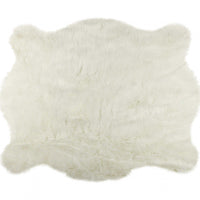 51" x 60" Polar Bear Faux Hide Area Rug