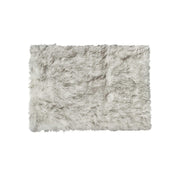 2' x 3' Gradient Grey Faux Fur Rectangular Area Rug