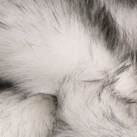 2' x 3' Gradient Grey Faux Fur Rectangular Area Rug