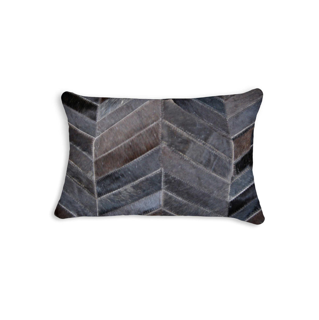 12'' X 20" X 5'' Cool Chocolate Torino Kobe Chevron Pillow