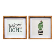 Framed Cactus Wall Décor Set of 2