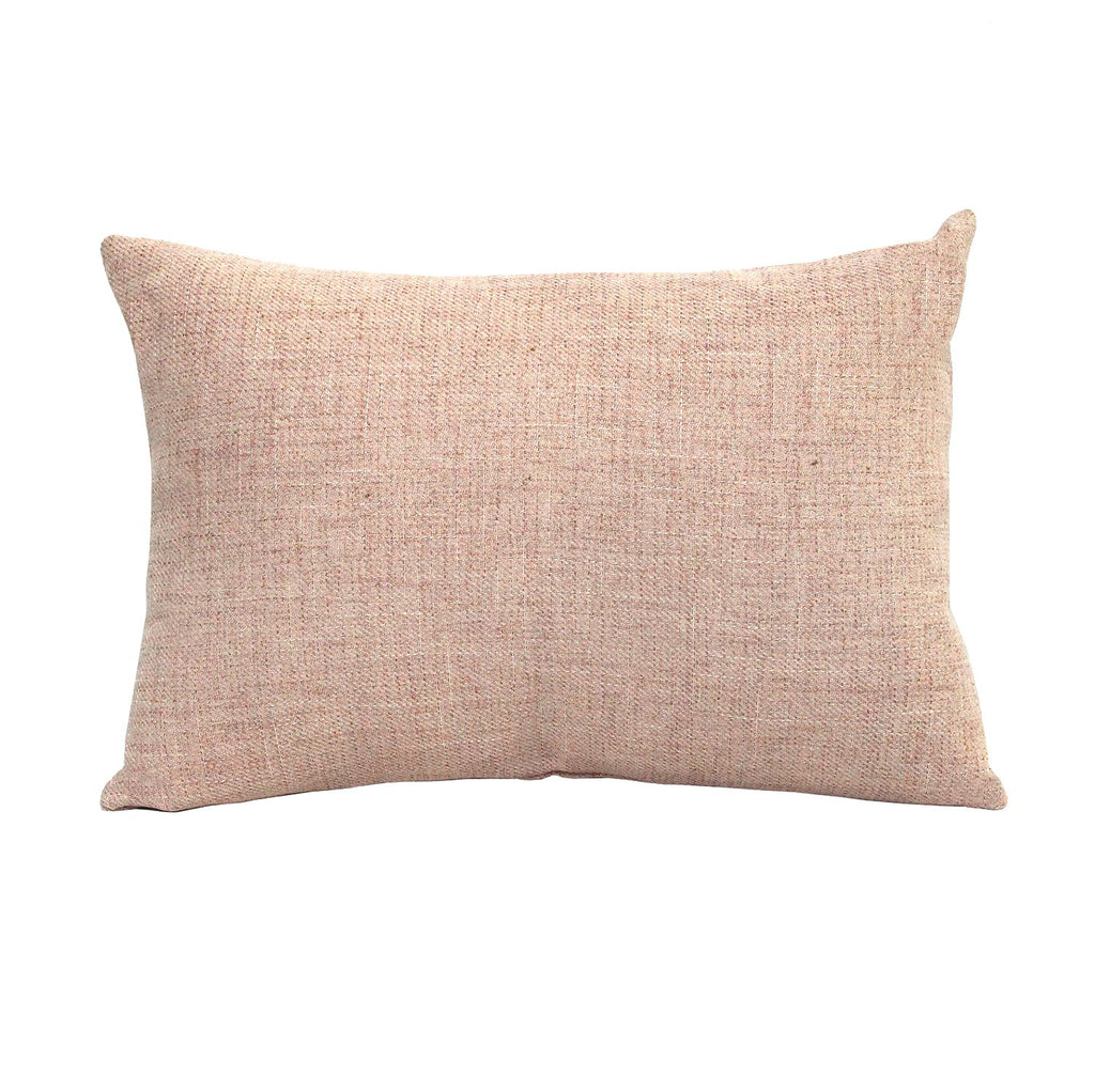 Stylish Pink Tweed Lumbar Pillow