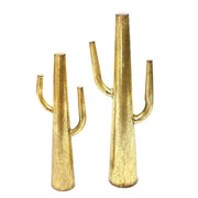Gold Metal Cactus Set of 2