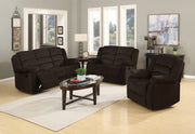 120" Contemporary Brown Fabric Sofa Set