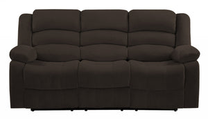 40" Contemporary Brown Fabric Sofa