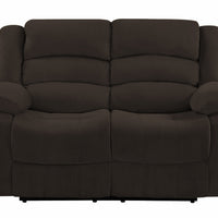 40" Contemporary Brown Fabric Loveseat