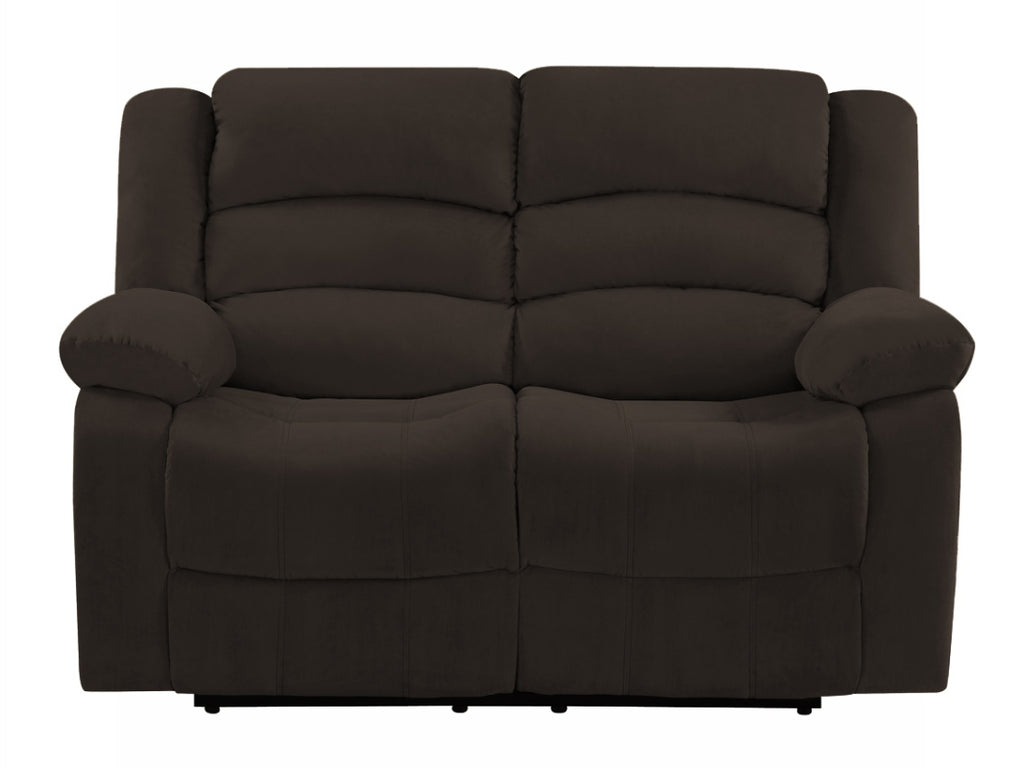 40" Contemporary Brown Fabric Loveseat