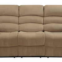 40" Contemporary Beige Fabric Sofa