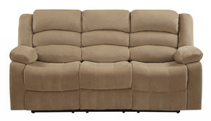 40" Contemporary Beige Fabric Sofa
