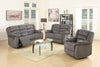 120" Contemporary Gray Fabric Sofa Set