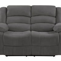 40" Contemporary Grey Fabric Loveseat