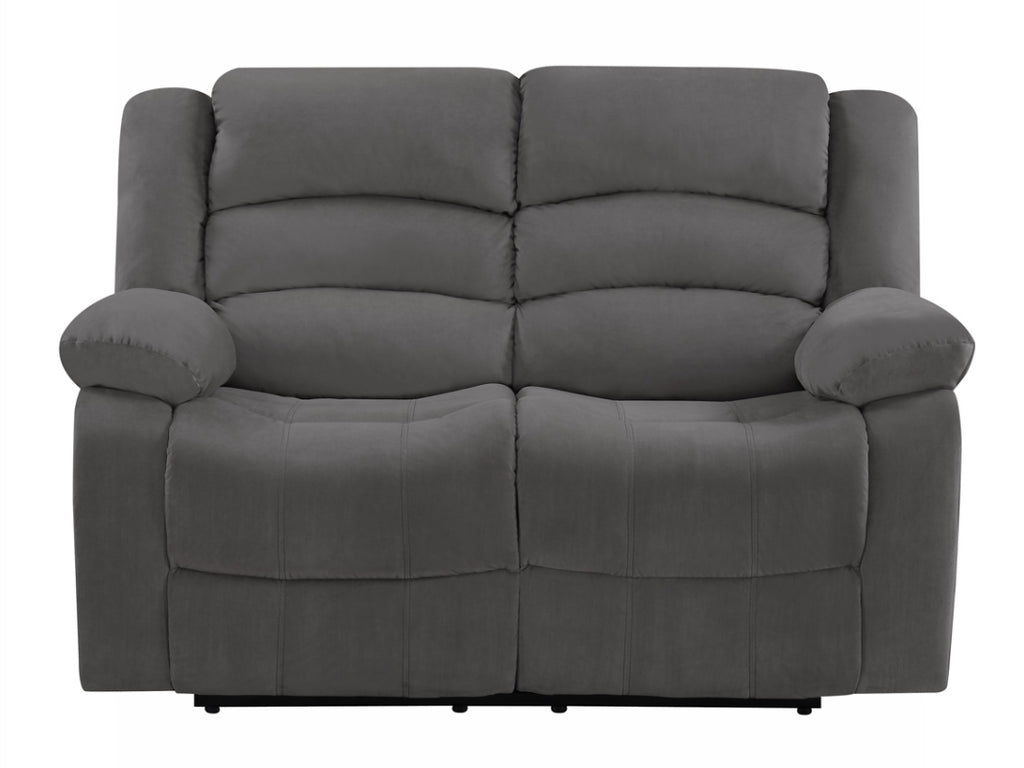 40" Contemporary Grey Fabric Loveseat