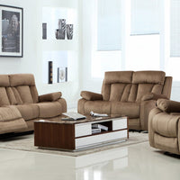 120" Modern Beige Fabric Sofa Set