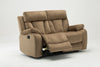 40" Modern Beige Fabric Loveseat