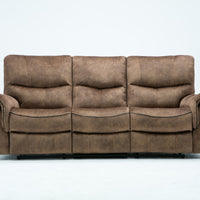 40" Elegant Light Brown Fabric Sofa