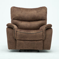 40" Light Brown Elegant Fabric Reclining Chair