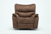40" Light Brown Elegant Fabric Reclining Chair
