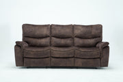 40" Elegant Dark Brown Fabric Sofa