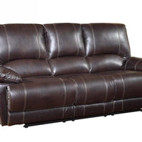 41" Stylish Brown Leather Sofa