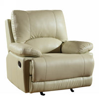42" Beige Stylish Leather Reclining Chair