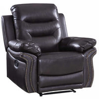 44" Brown Comfortable Leather Recliner Chair