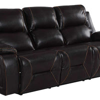 40" Classy Brown Leather Sofa