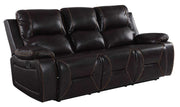 40" Classy Brown Leather Sofa