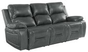 40" Classy Grey Leather Sofa