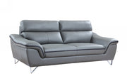 36" Charming Grey Leather Sofa