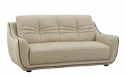 36" Elegant Beige Leather Sofa