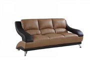 38" Dazzling Two-Tone Leather Sofa