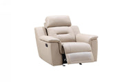 41" Fascinating Beige Leather Chair