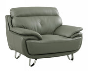 44" Fascinating Grey Leather Chair