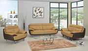 118" Fascinating Two-Tone Leather Sofa Set