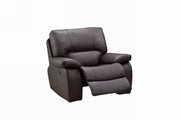 41" Sleek Brown Leather Chair