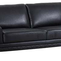 32" Lovely Black Leather Sofa
