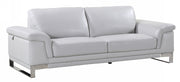 32" Lovely Light Grey Leather Sofa