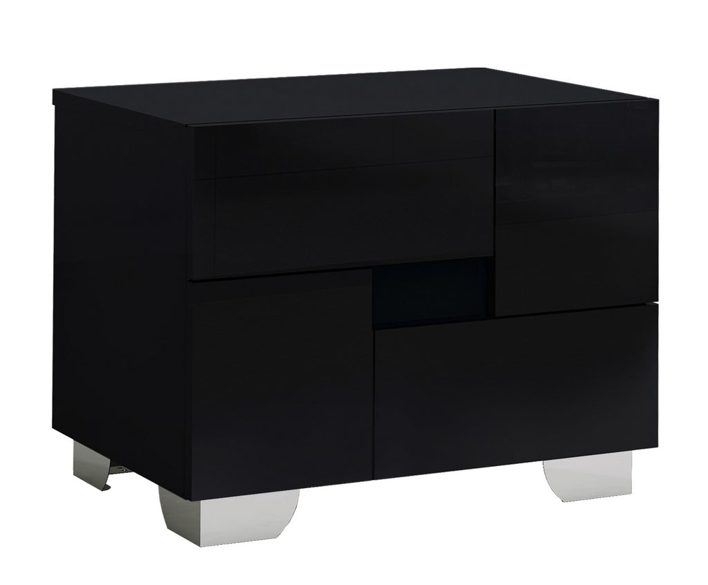 18" Superb Black High Gloss Nightstand