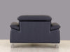 31" Fashionable Navy Leather Chair