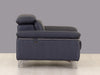 31" Fashionable Navy Leather Chair