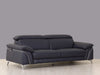 31" Fashionable Navy Leather Sofa