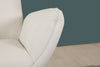 43" Contemporary White Leather Lounge Chair