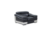31-39" Modern Black Leather Chair