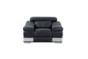 31-39" Modern Black Leather Chair