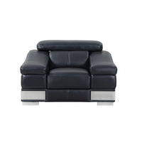 31-39" Modern Black Leather Chair