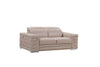 114" Modern Beige Leather Sofa Set